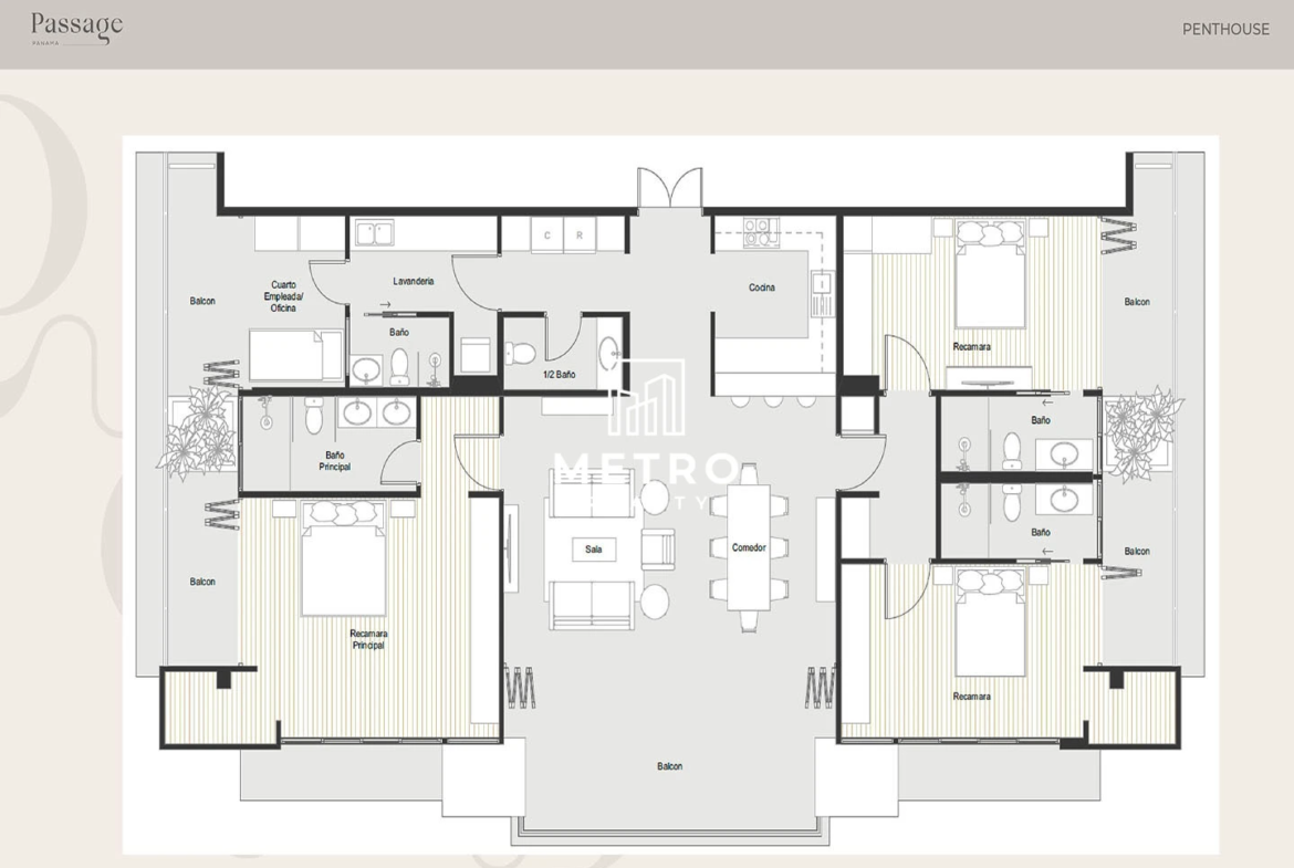 passage penthouse layout