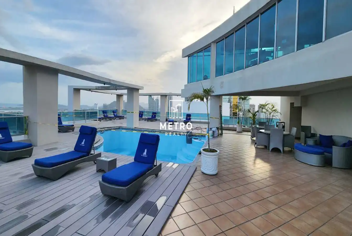 Grand Bay Tower Cinta Costera Panama Apartment for Sale swimming pool corner view