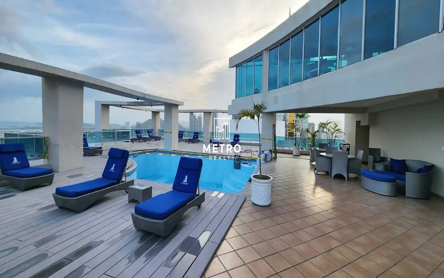 Grand Bay Tower Cinta Costera Panama Apartment for Sale swimming pool corner view
