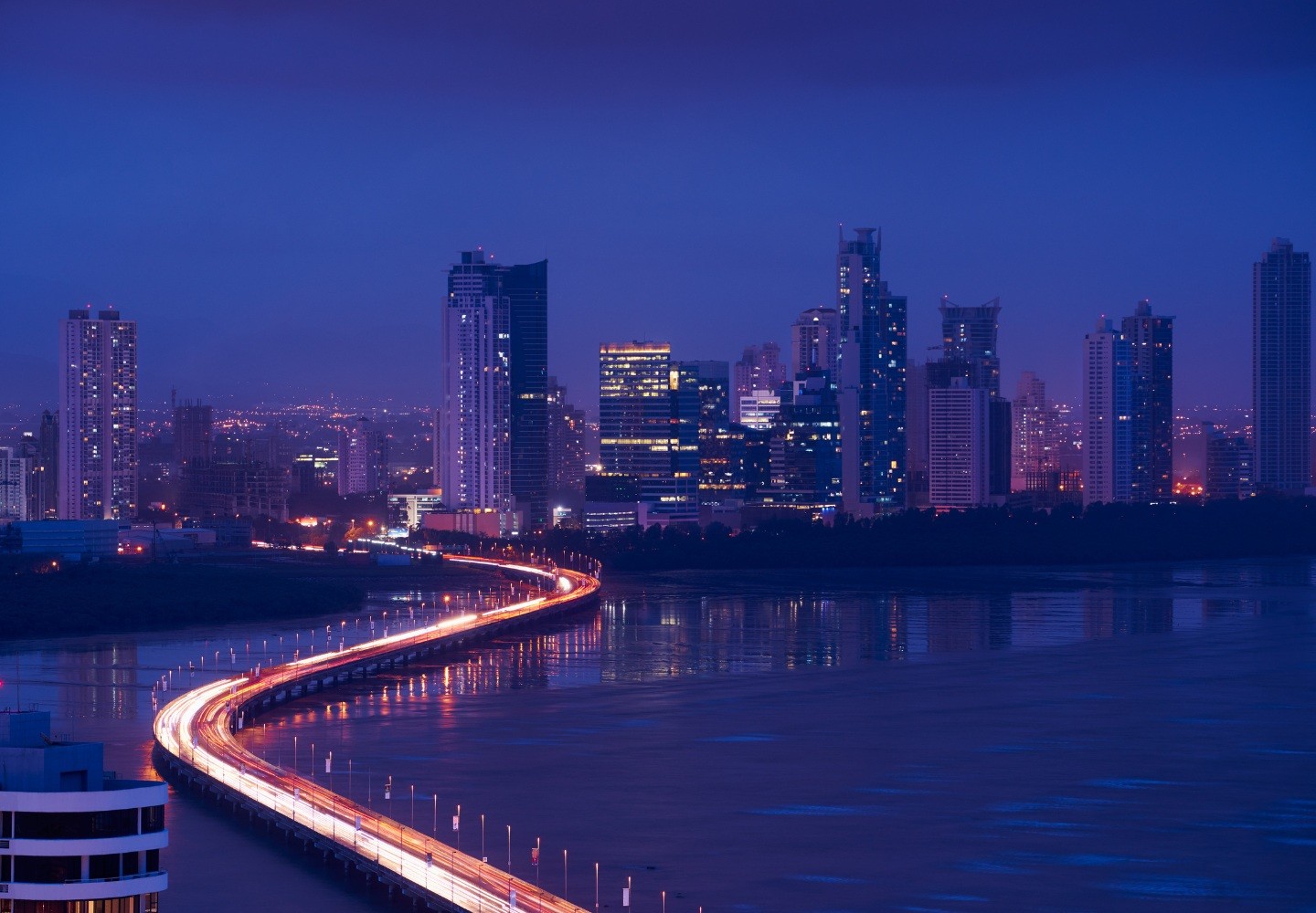 Retire in Panama City Night Skyline View