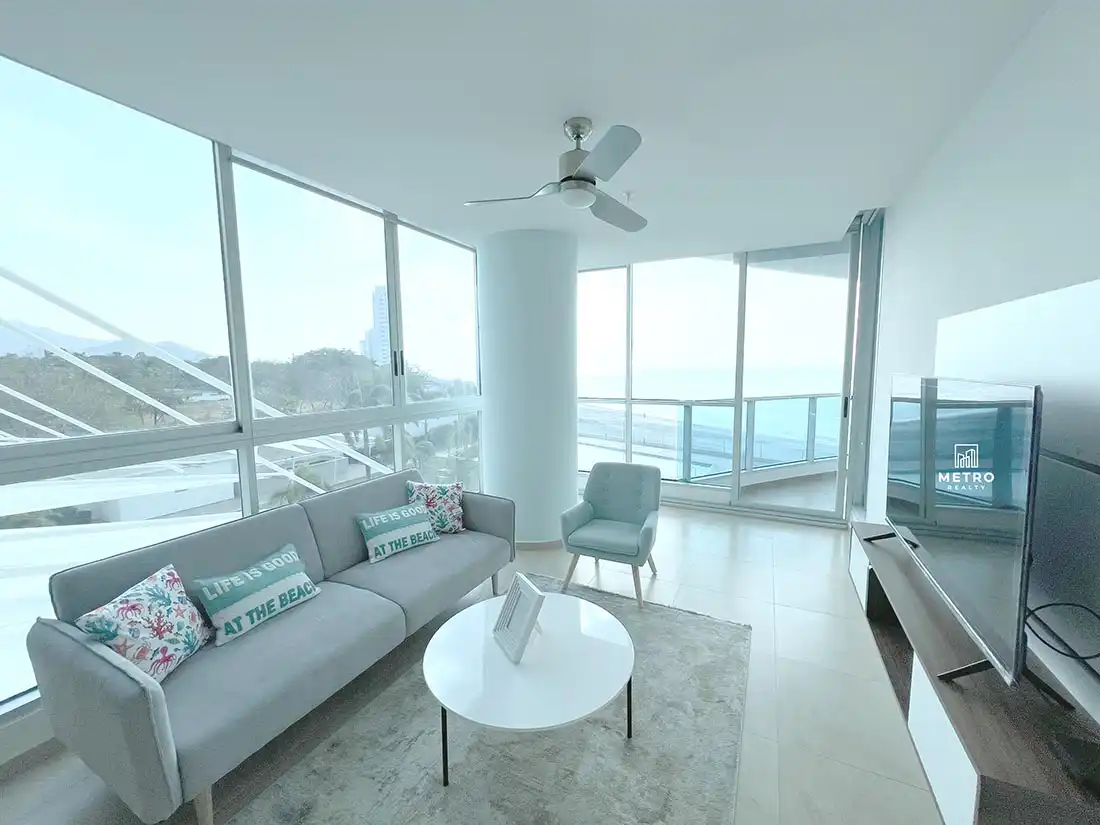 playa gorgona panama living room view