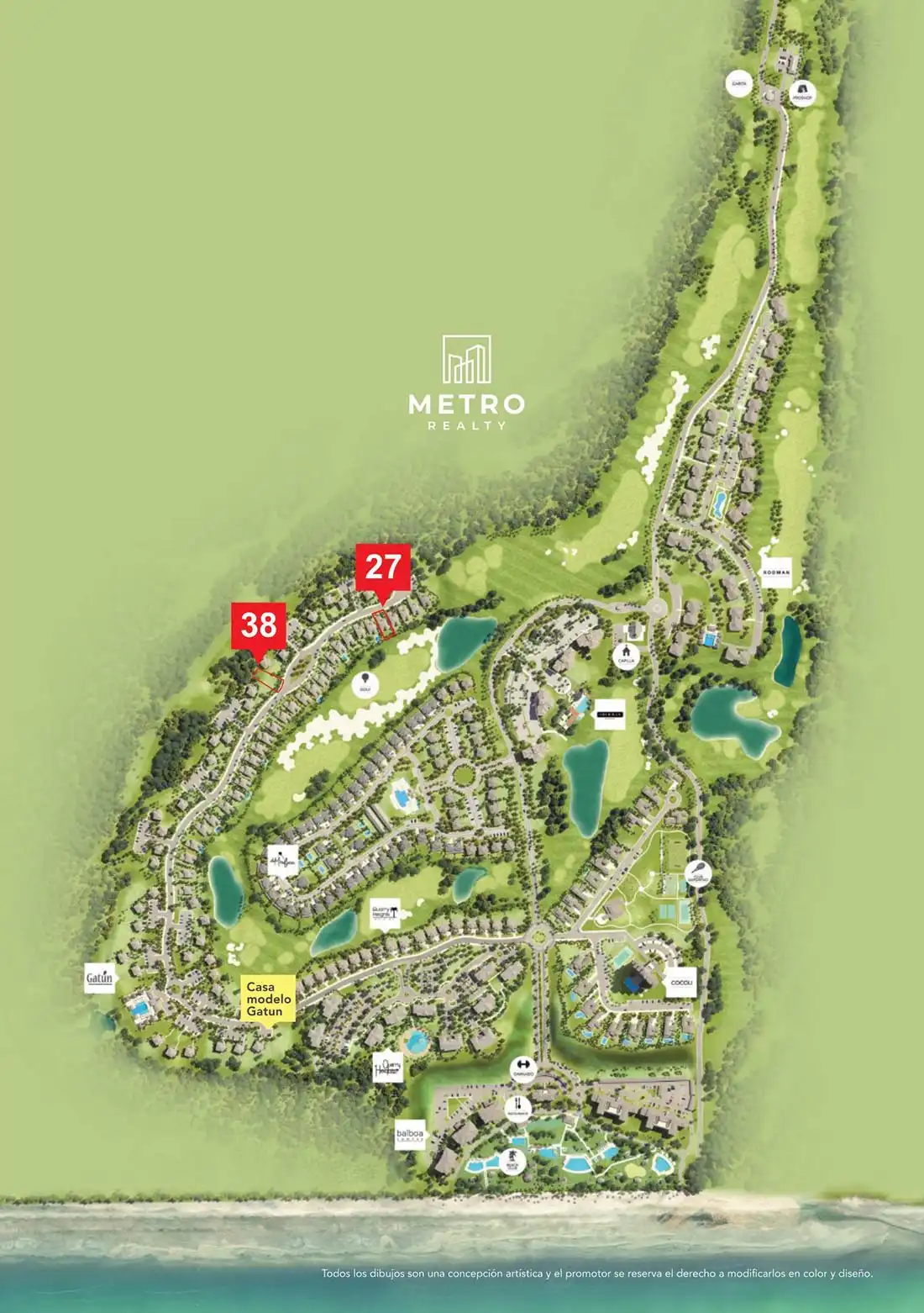 bijao beach club and residences map