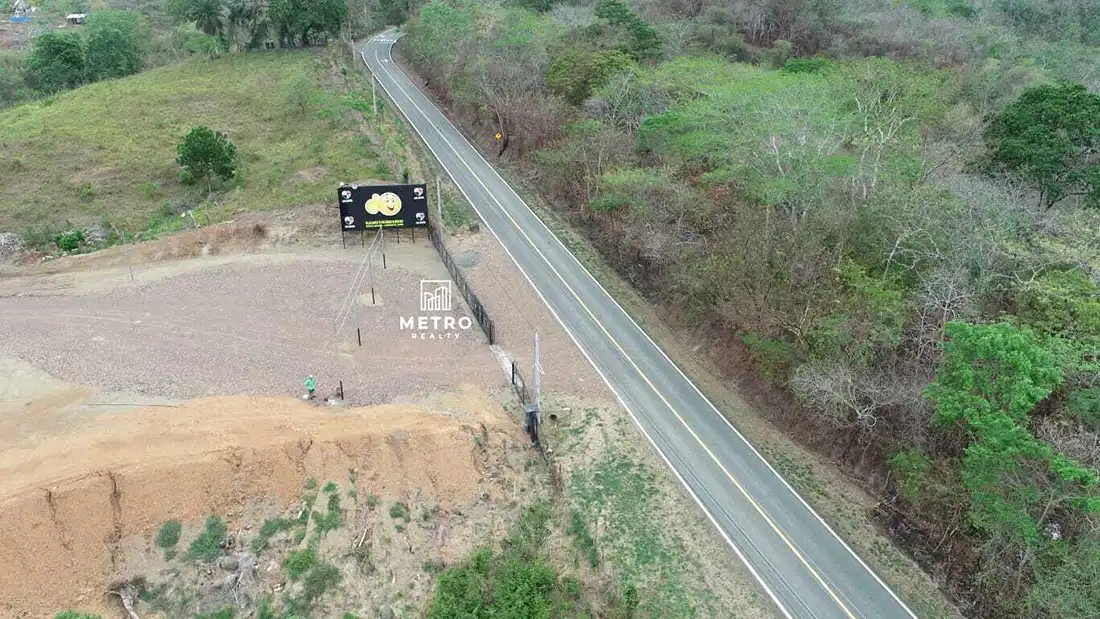 playa venao pedasi panama entrance and road top view