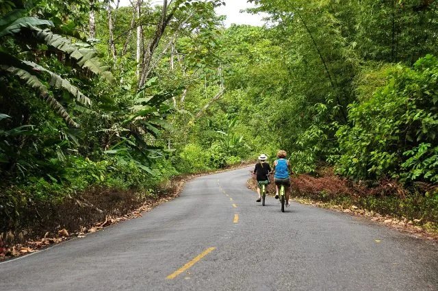 Where to Retire in Panama riding bikes in Bocas del Toro