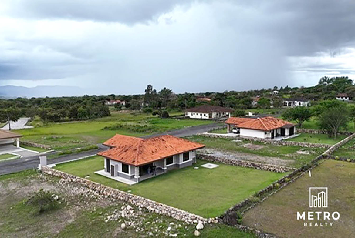 Boquete Canyon village aerial house view