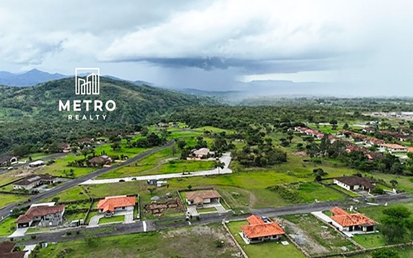 Boquete Canyon village aerial view