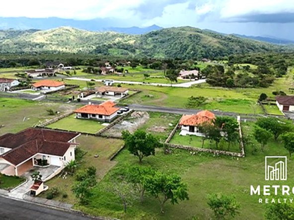 Boquete Canyon village drone view
