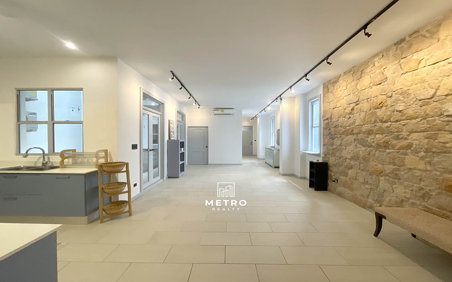 Apartments for Sale Casco Viejo Panama kitchen and living room