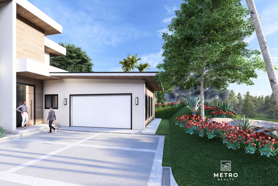Ave del Paraiso Model for Sale at Lucero Golf Country Club parking and garden