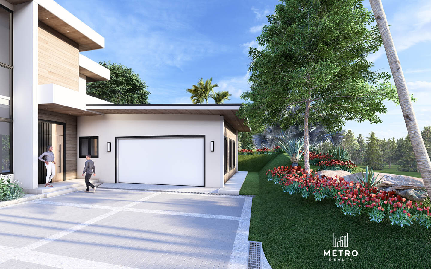 Ave del Paraiso Model for Sale at Lucero Golf Country Club parking and garden