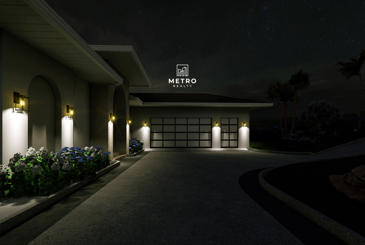 Hortensia Model for Sale at Lucero Golf Country Club beautiful front night