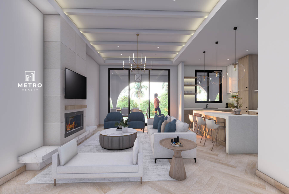 Hortensia Model for Sale at Lucero Golf Country Club beautiful living room