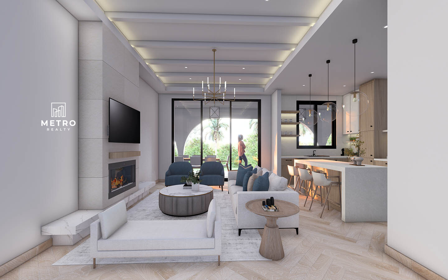 Hortensia Model for Sale at Lucero Golf Country Club beautiful living room