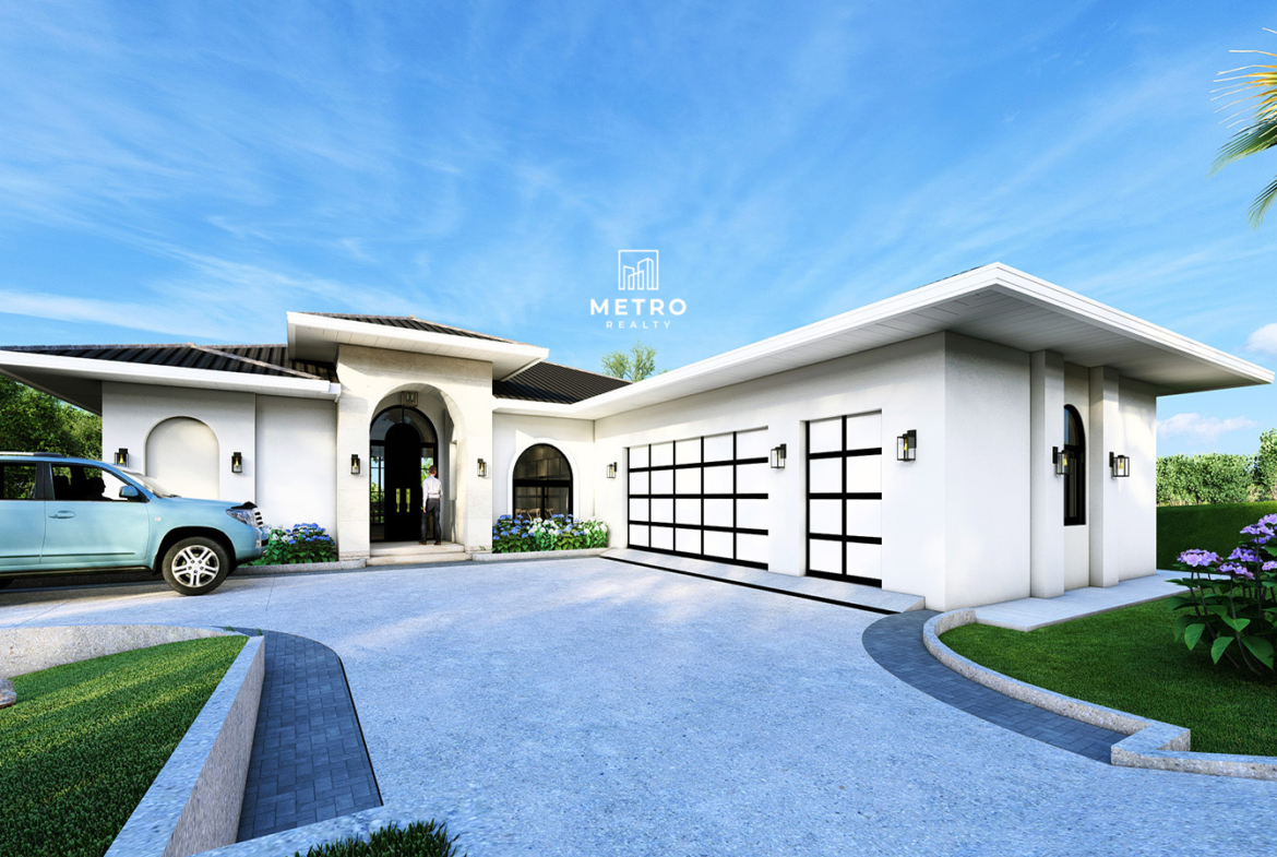 Hortensia Model for Sale at Lucero Golf Country Club front with parking