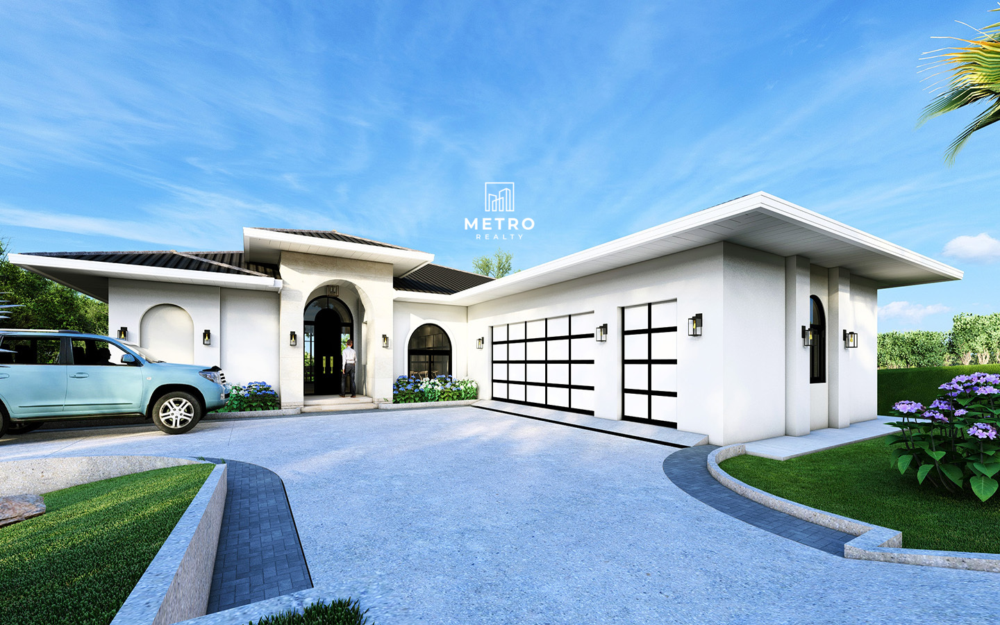 Hortensia Model for Sale at Lucero Golf Country Club front with parking