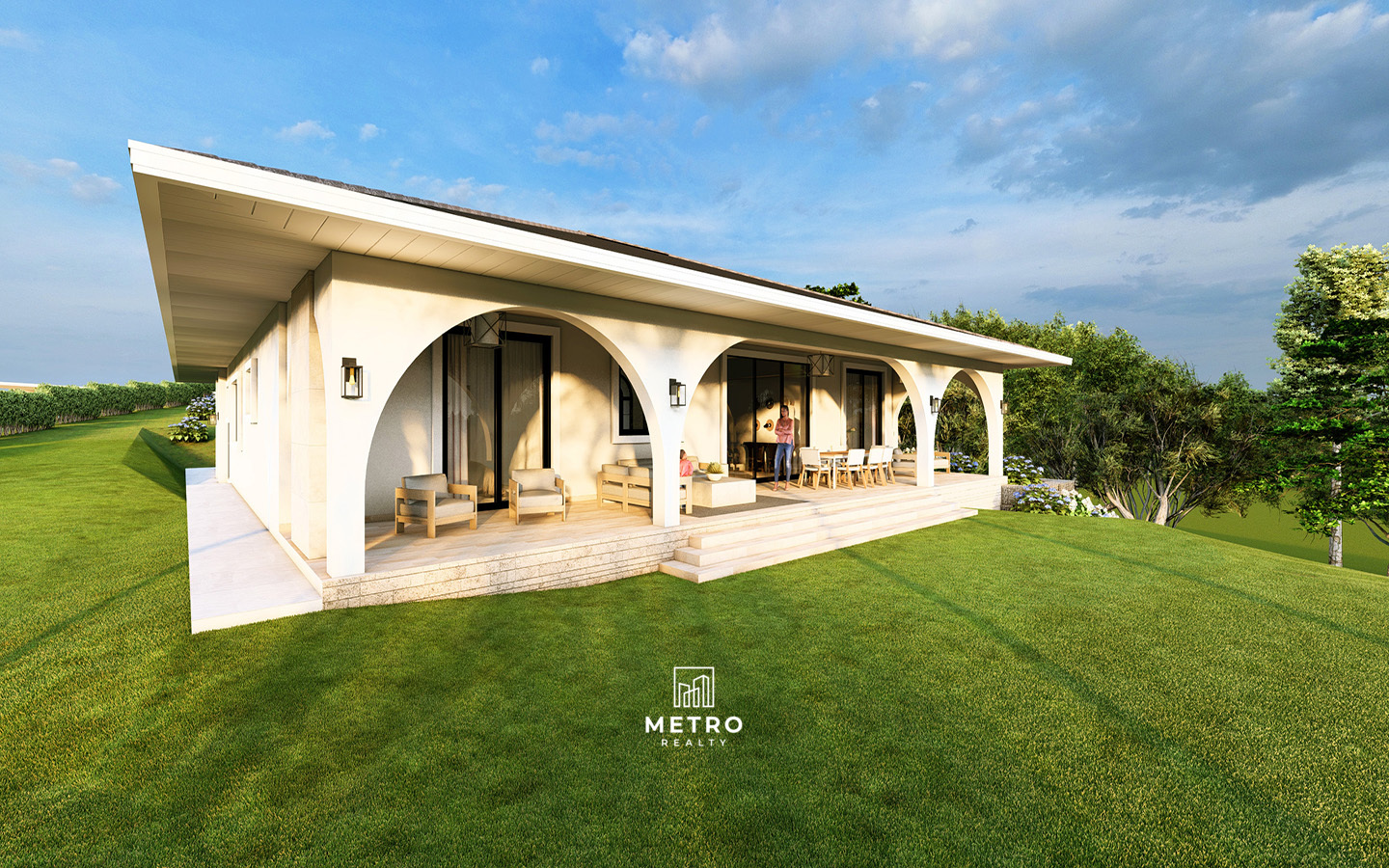 Hortensia Model for Sale at Lucero Golf Country Club garden with terrace