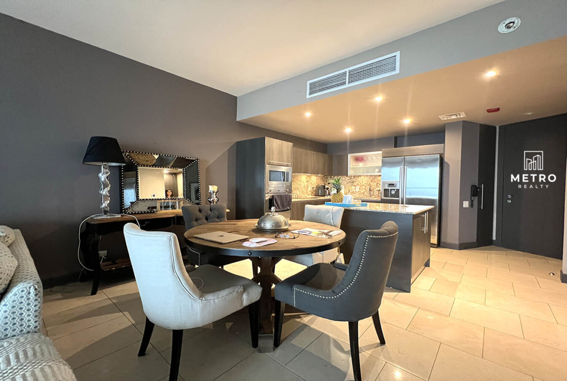 JW Marriott Panama Apartments for Sale beautiful view kitchen and dining view