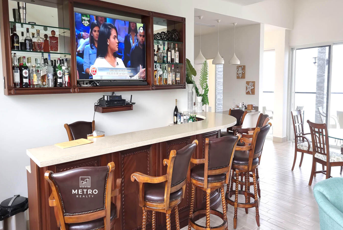 Playa Caracol Las Olas Penthouse for Sale luxury bar
