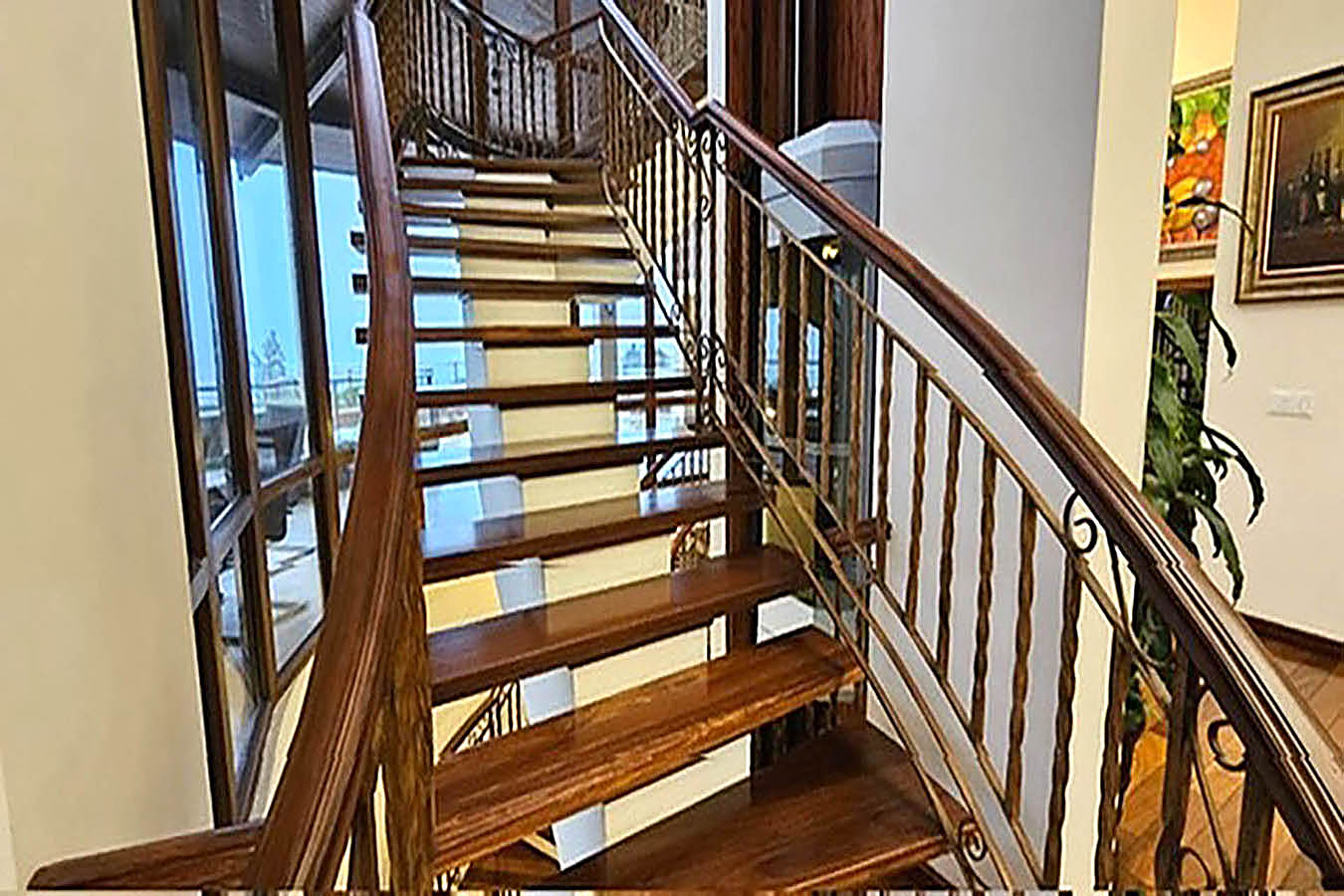 Altos del Maria Panama Real Estate Wood Stairs