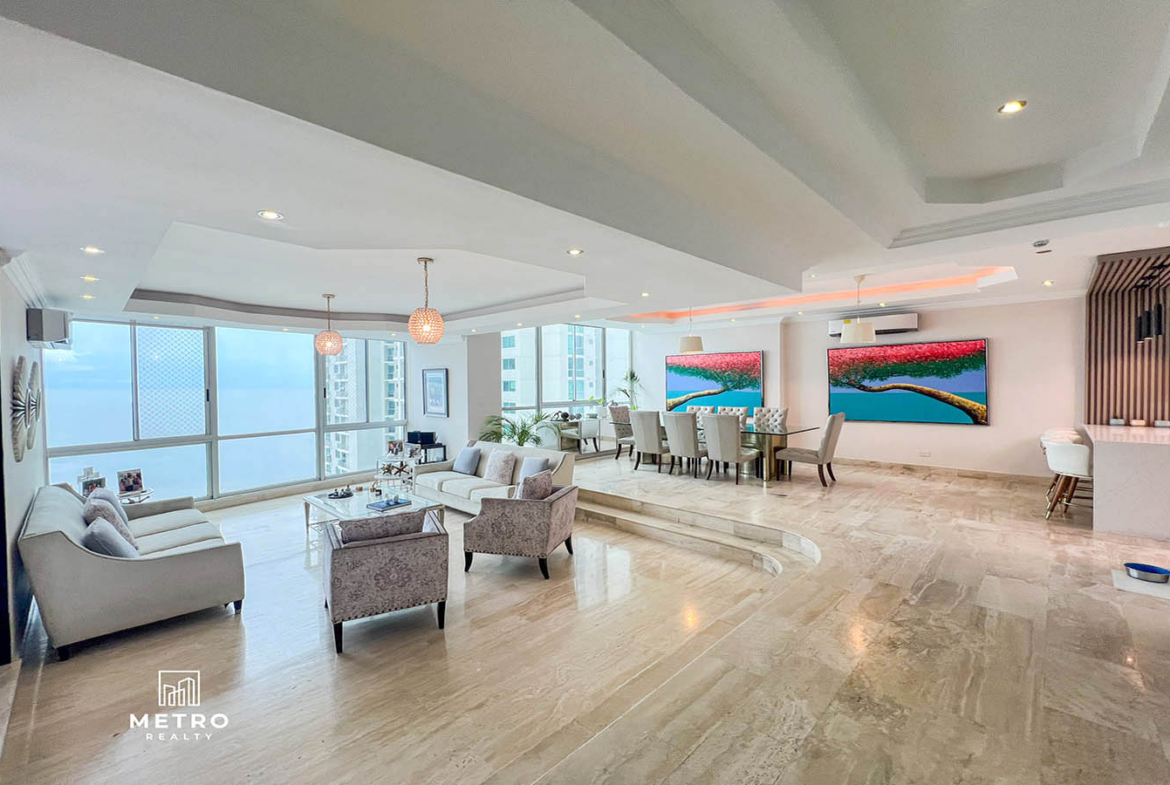 blue bahia panama Living Room and Dining Room