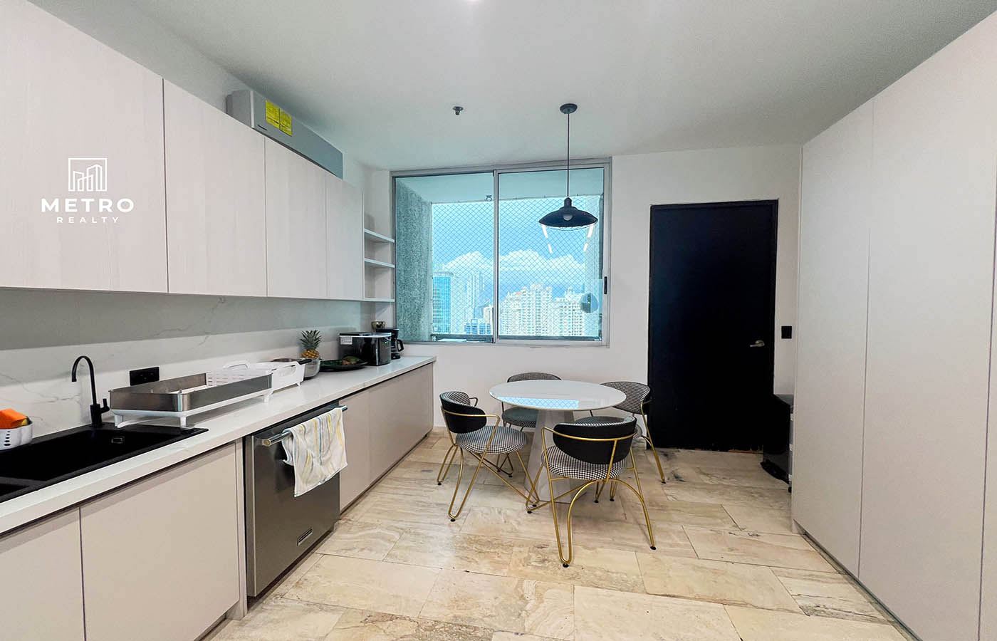 blue bahia panama Modern Kitchen