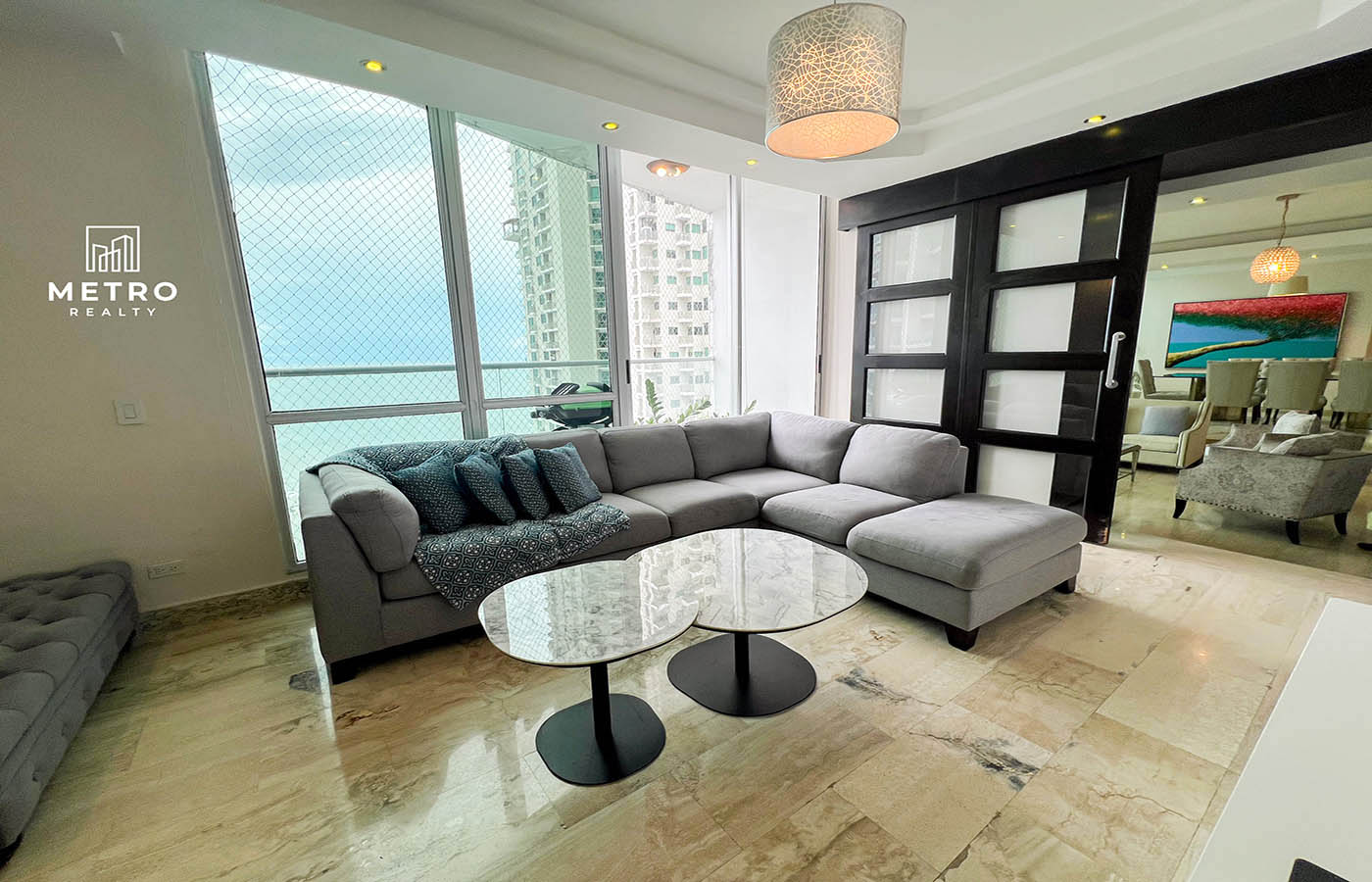 blue bahia panama Spacious Living Room